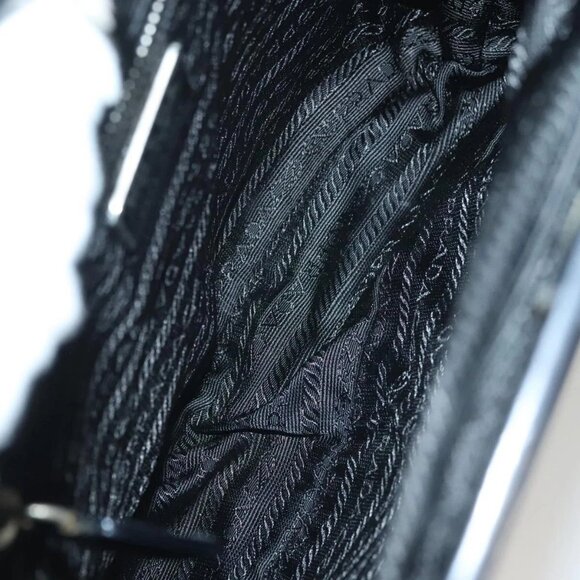 PRADA Shoulder Bag Nylon Black Silver Auth 130183 - Picture 11 of 16